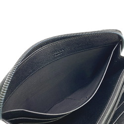 PRADA Prada Round Triangle Long Wallet Black Unisex