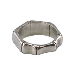 GUCCI Bamboo 12 925 7.3g Ring, Silver, Unisex