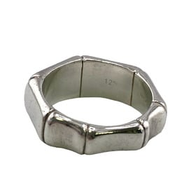 GUCCI Bamboo 12 925 7.3g Ring, Silver, Unisex