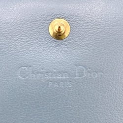 Christian Dior Lady Lotus Wallet Compact Bi-fold Grey Women's