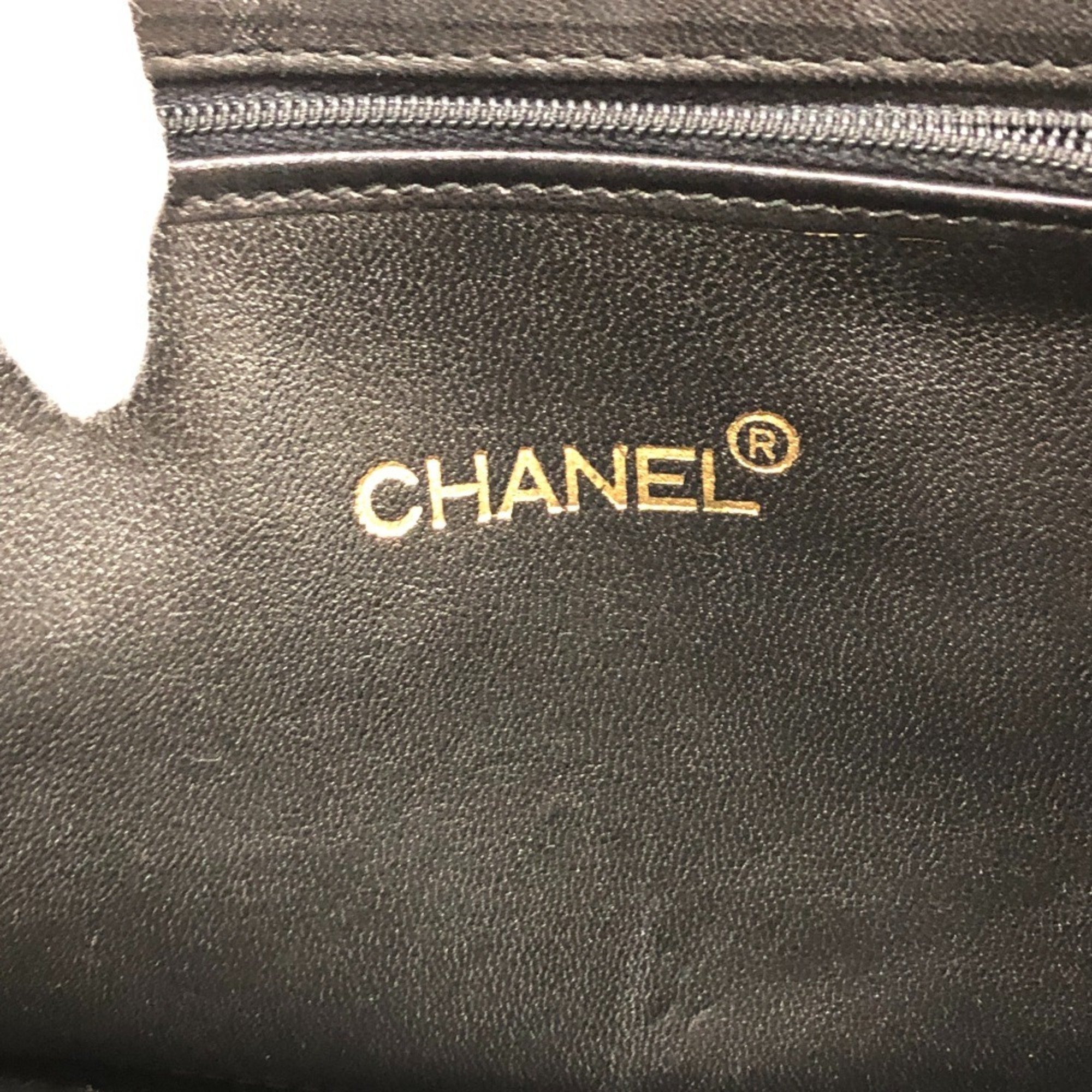 CHANEL Chain Shoulder Coco Mark Bag Black Women's