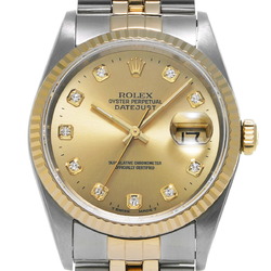 ROLEX Rolex Datejust 10P Diamond 16233G Men's YG/SS Watch Automatic