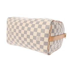 LOUIS VUITTON Damier Azur Speedy Bandouliere 25 White N40608 Women's Canvas Handbag