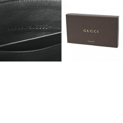 GUCCI Micro Guccissima Round Long Wallet Outlet Black 449391 Men's Leather