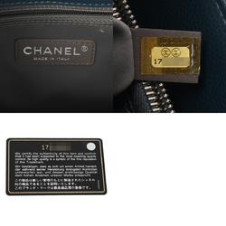 CHANEL GST Grand Tote Blue A50995 Women's Caviar Skin Bag