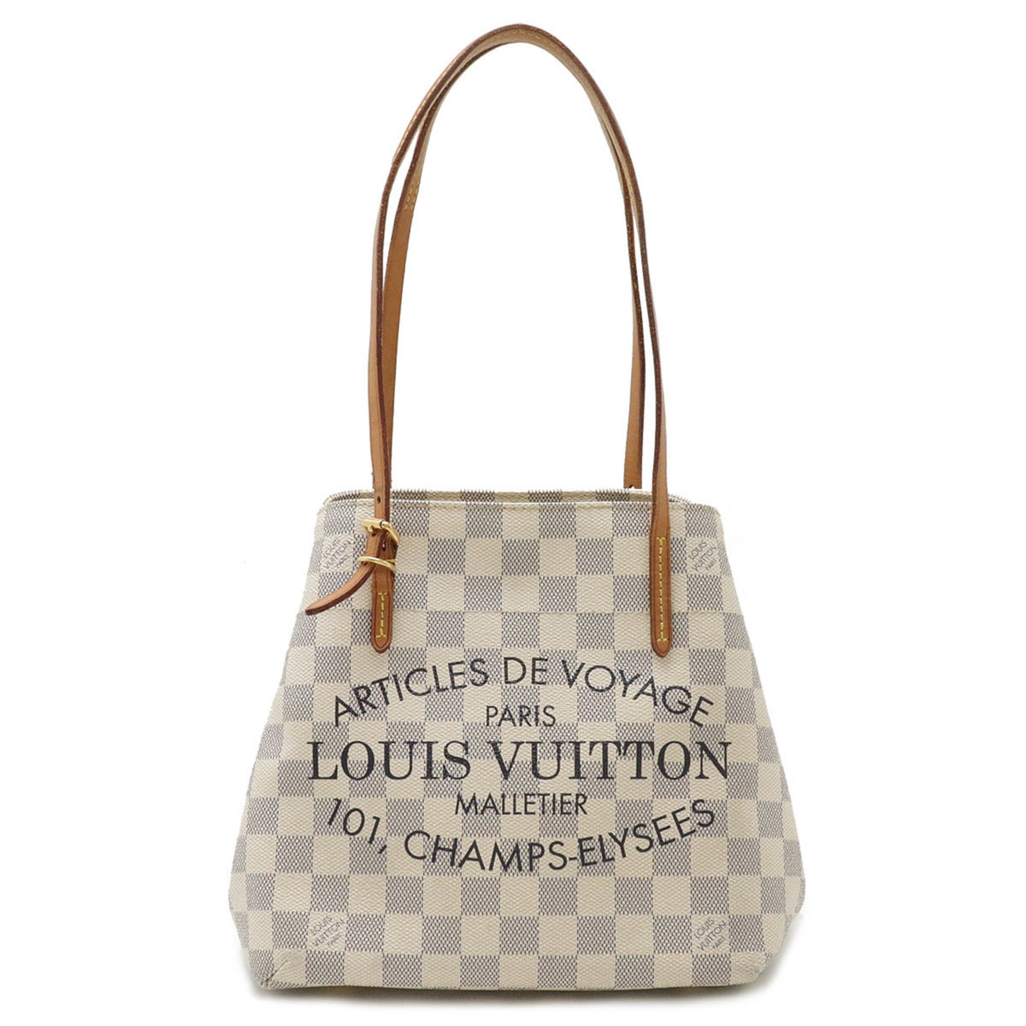 LOUIS VUITTON Damier Azur Cabas PM Tote Bag Shoulder N41376