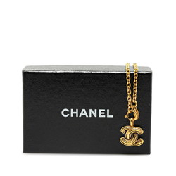 Chanel Matelasse Coco Mark Necklace Gold Plated Women's CHANEL