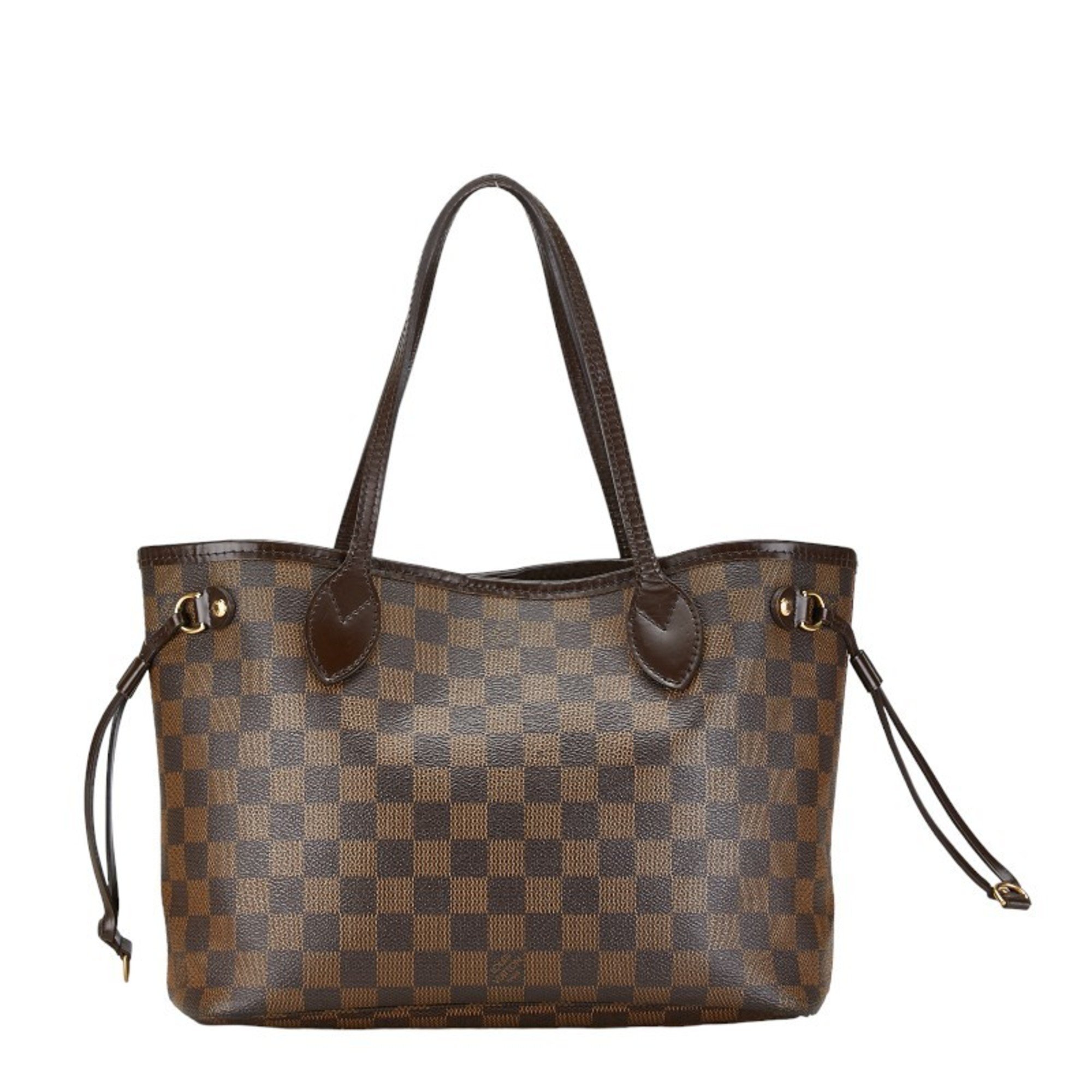 Louis Vuitton Damier Neverfull PM Handbag Tote Bag N51109 Brown PVC Leather Women's LOUIS VUITTON