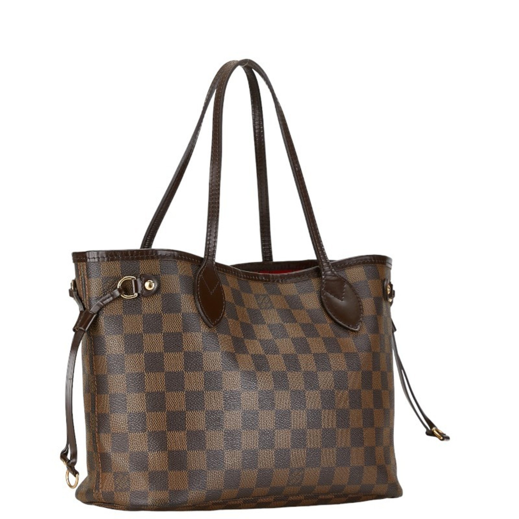 Louis Vuitton Damier Neverfull PM Handbag Tote Bag N51109 Brown PVC Leather Women's LOUIS VUITTON