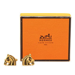 Hermes Cheval Horse Head Cufflinks Gold Plated Women's HERMES