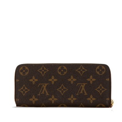 Louis Vuitton Monogram Portefeuille Clemence Round Long Wallet M61298 Brown Rose Ballerine Pink PVC Leather Women's LOUIS VUITTON