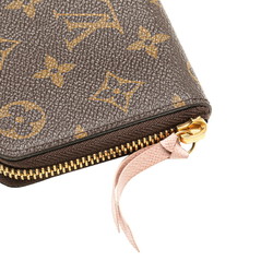 Louis Vuitton Monogram Portefeuille Clemence Round Long Wallet M61298 Brown Rose Ballerine Pink PVC Leather Women's LOUIS VUITTON