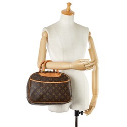 Louis Vuitton Monogram Deauville Handbag M47270 Brown PVC Leather Women's LOUIS VUITTON