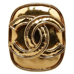 Chanel Coco Mark Brooch Gold Plated Women's CHANEL