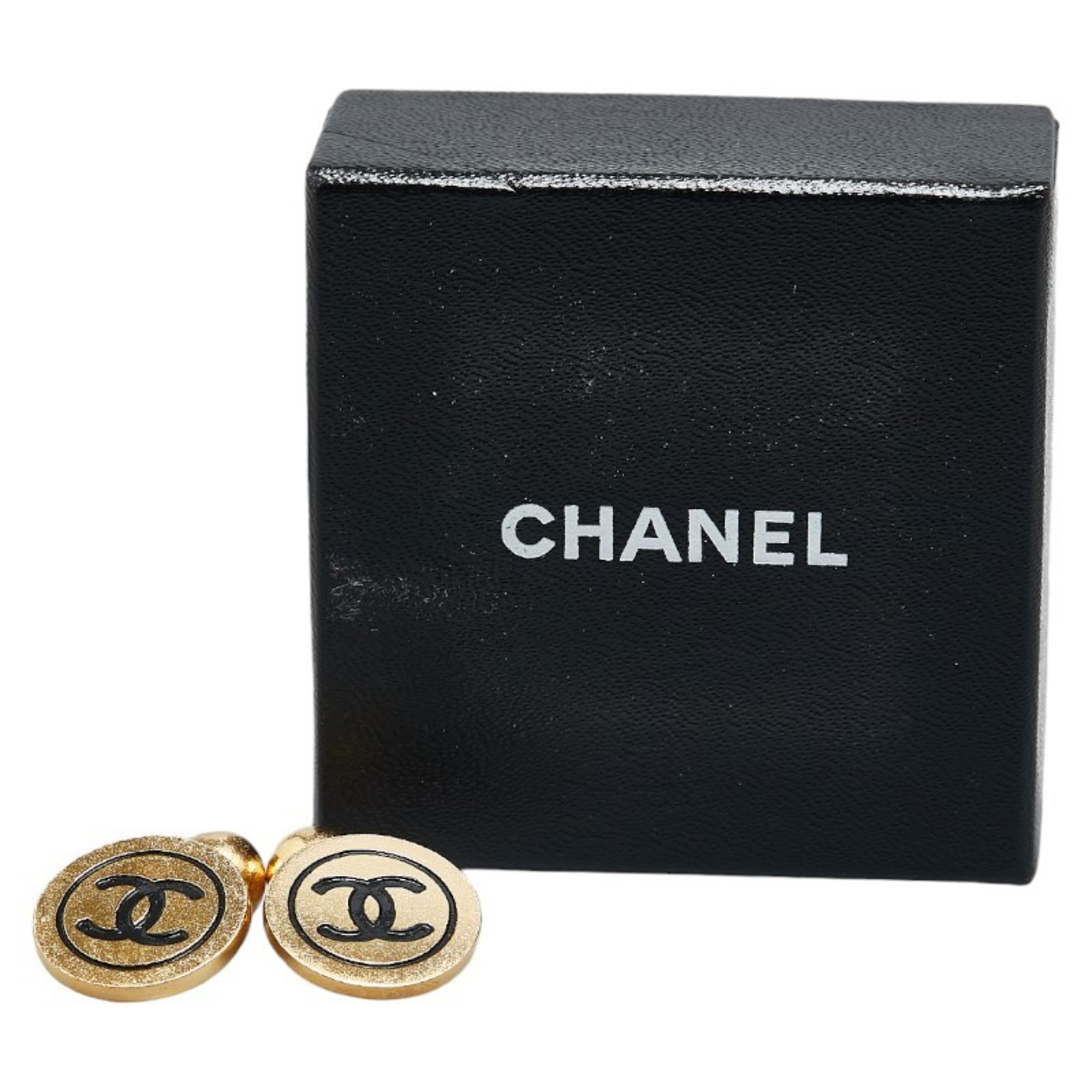 Chanel Coco Mark Cufflinks Gold Plated Women's CHANEL