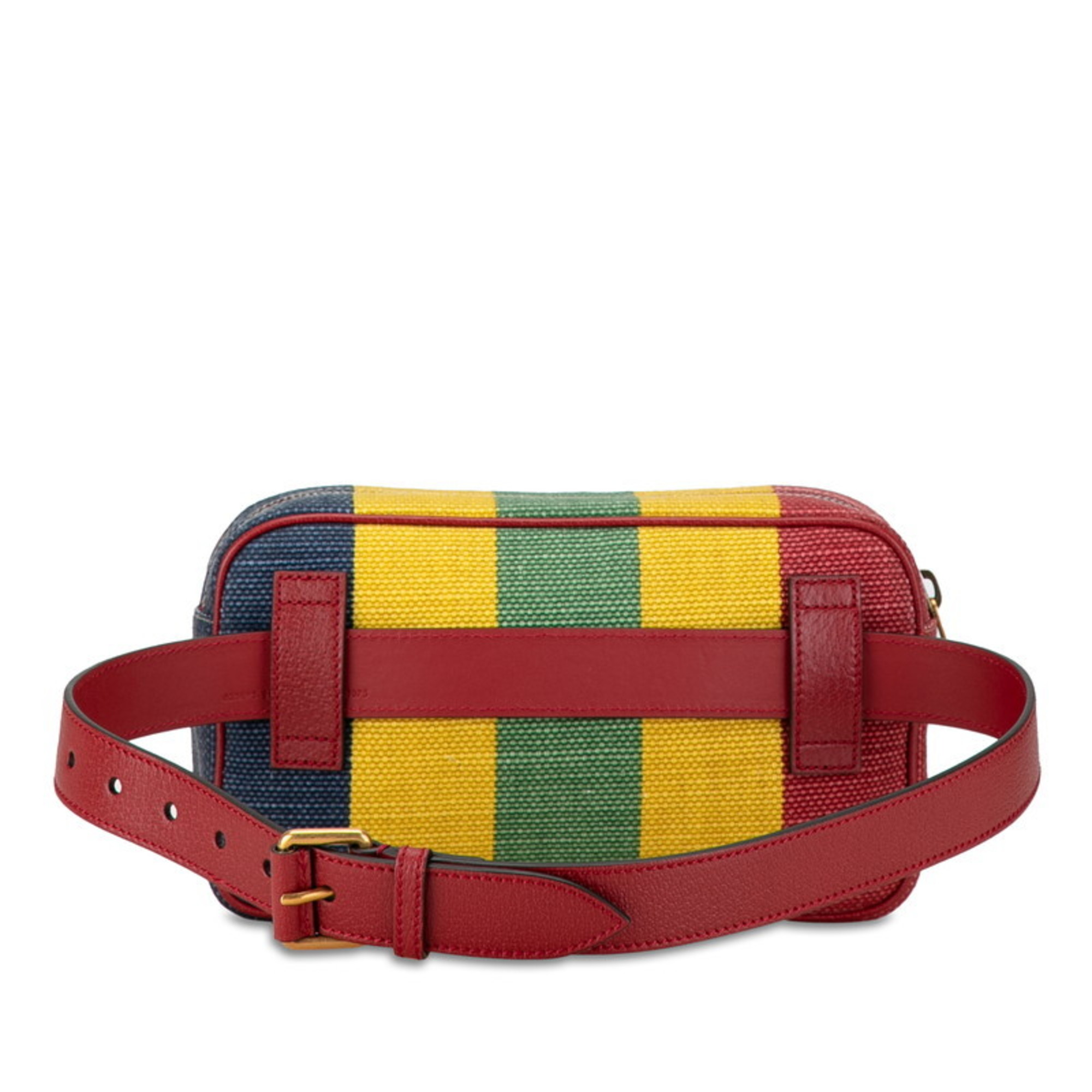 Gucci Baiadera Body Bag Waist 625895 Red Multicolor Canvas Leather Women's GUCCI