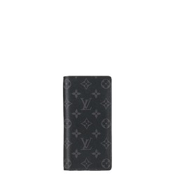 Louis Vuitton Monogram Eclipse Portefeuille Brazza Long Wallet M61697 Grey PVC Leather Men's LOUIS VUITTON