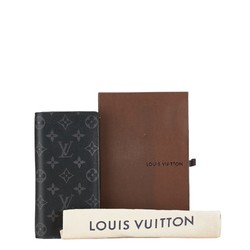 Louis Vuitton Monogram Eclipse Portefeuille Brazza Long Wallet M61697 Grey PVC Leather Men's LOUIS VUITTON