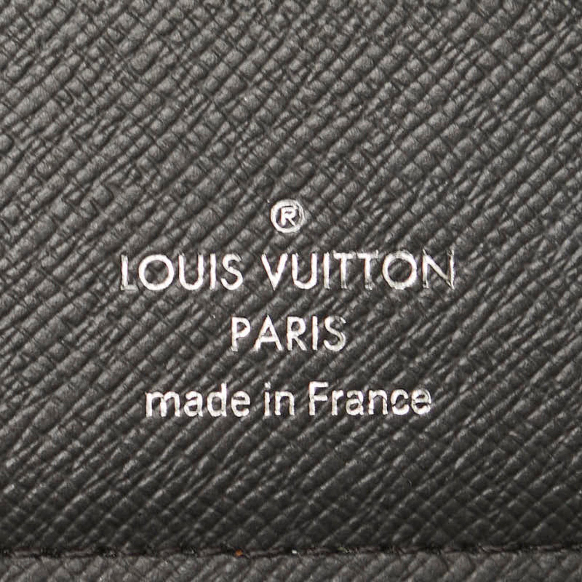 Louis Vuitton Monogram Eclipse Portefeuille Brazza Long Wallet M61697 Grey PVC Leather Men's LOUIS VUITTON