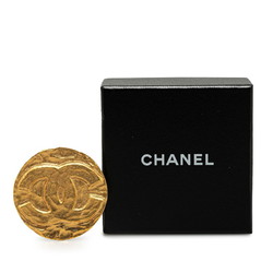 Chanel Large Coco Mark Brooch Gold Plated Women's CHANEL