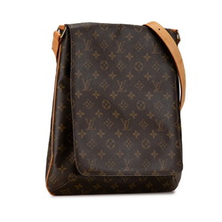 Louis Vuitton Monogram Musette Shoulder Bag M51256 Brown PVC Leather Women's LOUIS VUITTON