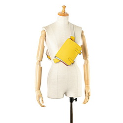 LOEWE Anagram Military Waist Bag, Body Shoulder Bag 651946 Yellow Multicolor Leather Canvas Women's