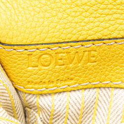 LOEWE Anagram Military Waist Bag, Body Shoulder Bag 651946 Yellow Multicolor Leather Canvas Women's