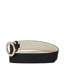 BVLGARI Mania Belt Size: 105/42 Black Canvas Leather Women's