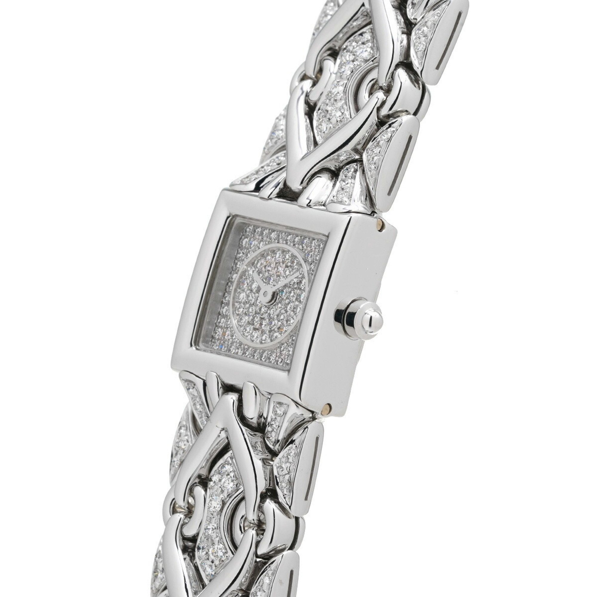 BVLGARI Bvlgari Trica Diamond Dial Bracelet BJ07W Women's WG Watch Quartz