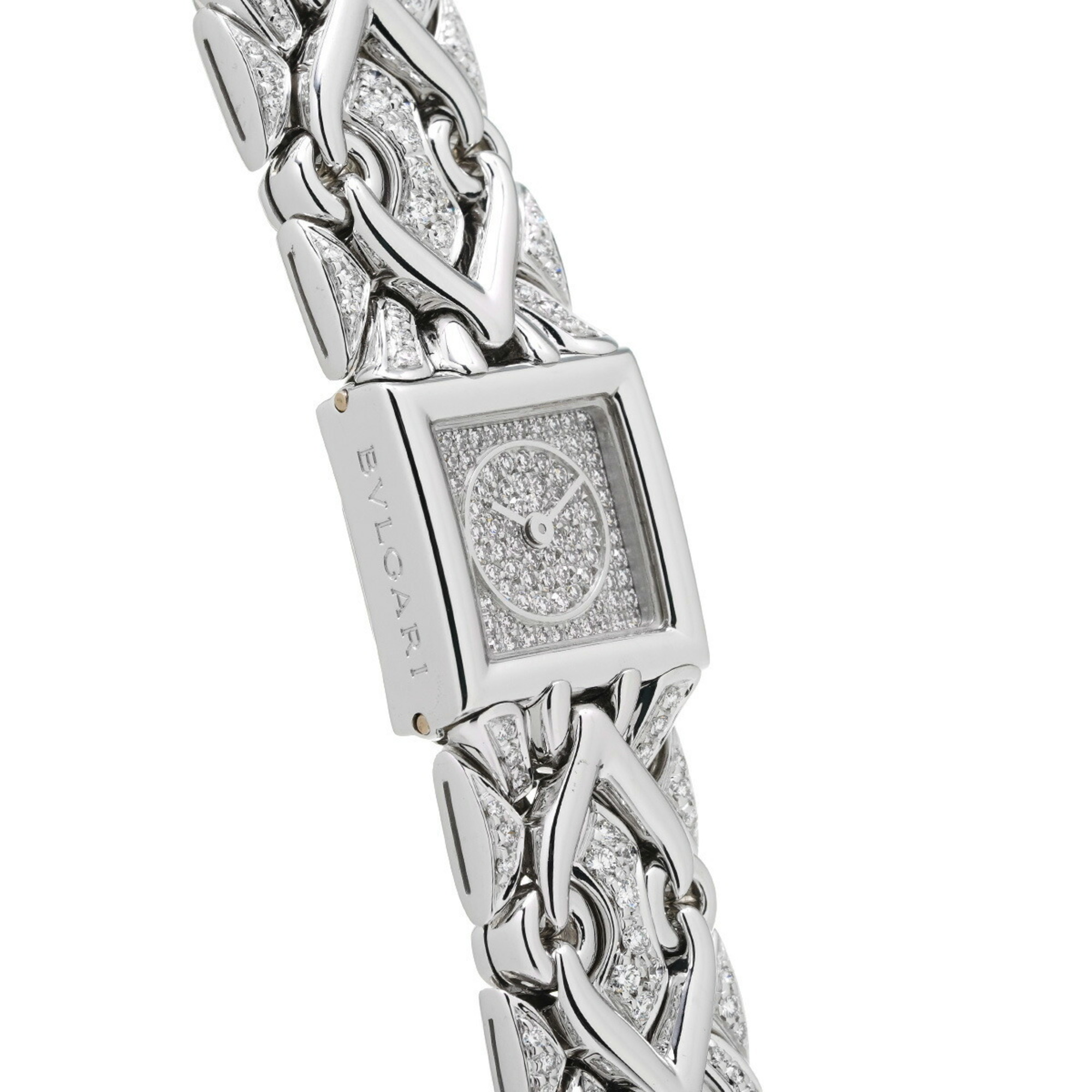 BVLGARI Bvlgari Trica Diamond Dial Bracelet BJ07W Women's WG Watch Quartz