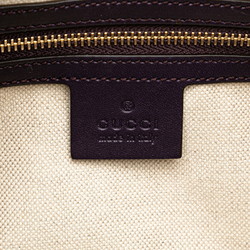 Gucci GG Canvas Boston Bag Shoulder 269876 Beige Purple Leather Women's GUCCI