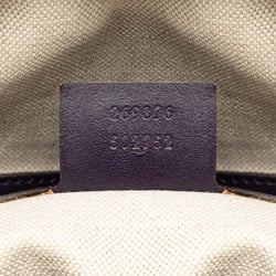 Gucci GG Canvas Boston Bag Shoulder 269876 Beige Purple Leather Women's GUCCI