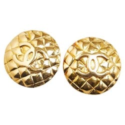 Chanel Coco Mark Earrings Gold Plated Women's CHANEL