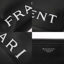 BVLGARI Fragment collaboration black men's leather tote bag