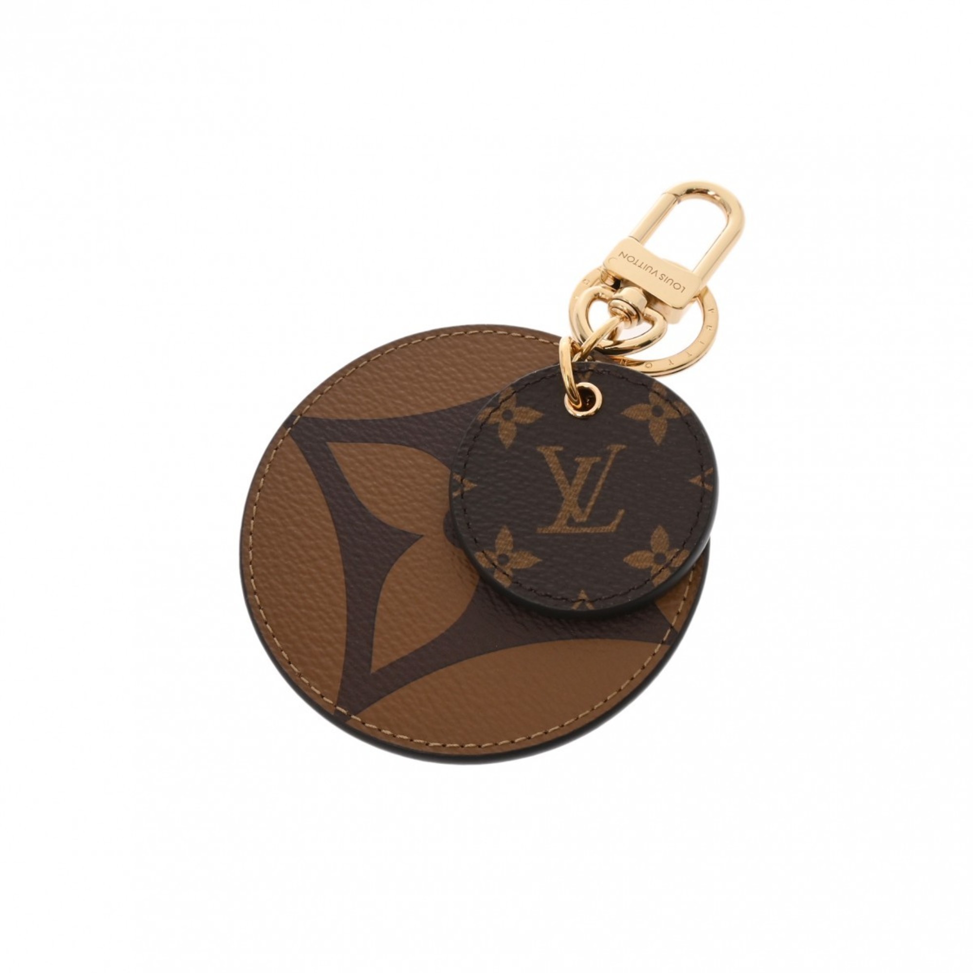 LOUIS VUITTON Louis Vuitton Monogram Giant Illustre Bag Charm Brown M69317 Unisex Canvas Keychain