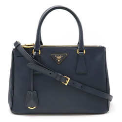 PRADA SAFFIANO LUX Saffiano Galleria handbag shoulder bag leather navy blue BN1801