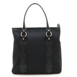 BVLGARI Bulgari Tote Bag Shoulder Canvas Leather Black