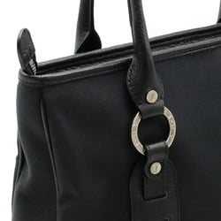 BVLGARI Bulgari Tote Bag Shoulder Canvas Leather Black