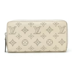 LOUIS VUITTON Louis Vuitton Monogram Mahina Zippy Wallet Round Long Leather Ivory White M61869