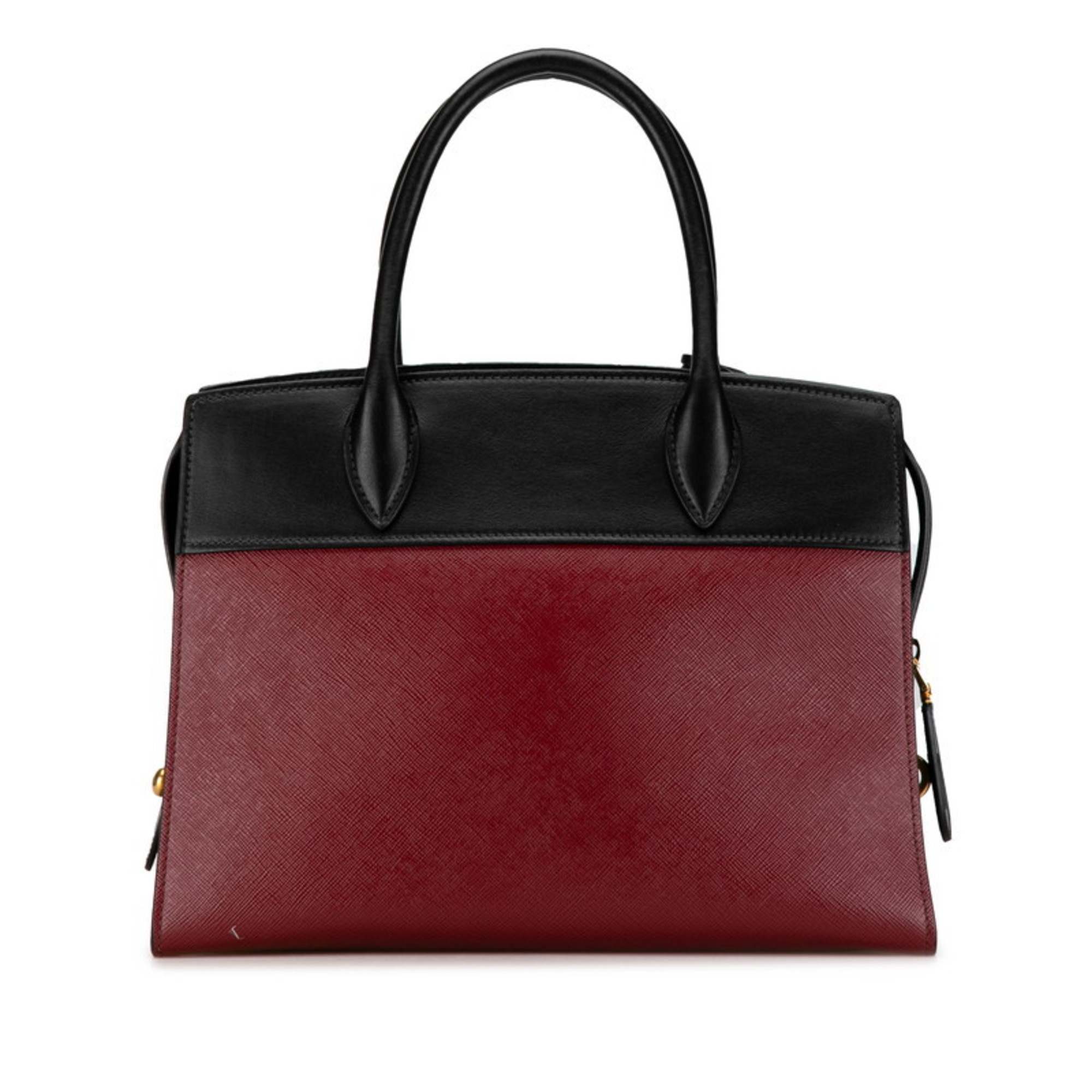 Prada Esplanade Handbag Shoulder Bag 2WAY Red Black Leather Women's PRADA