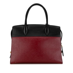 Prada Esplanade Handbag Shoulder Bag 2WAY Red Black Leather Women's PRADA