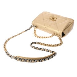 CHANEL Chanel 19 Chain Shoulder Gold Silver / AS1160 Women's Lambskin Bag