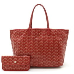 GOYARD Saint Louis PM Tote Bag Shoulder Coated Canvas Leather Red White