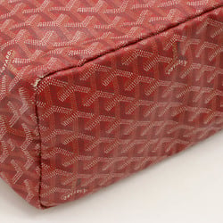 GOYARD Saint Louis PM Tote Bag Shoulder Coated Canvas Leather Red White