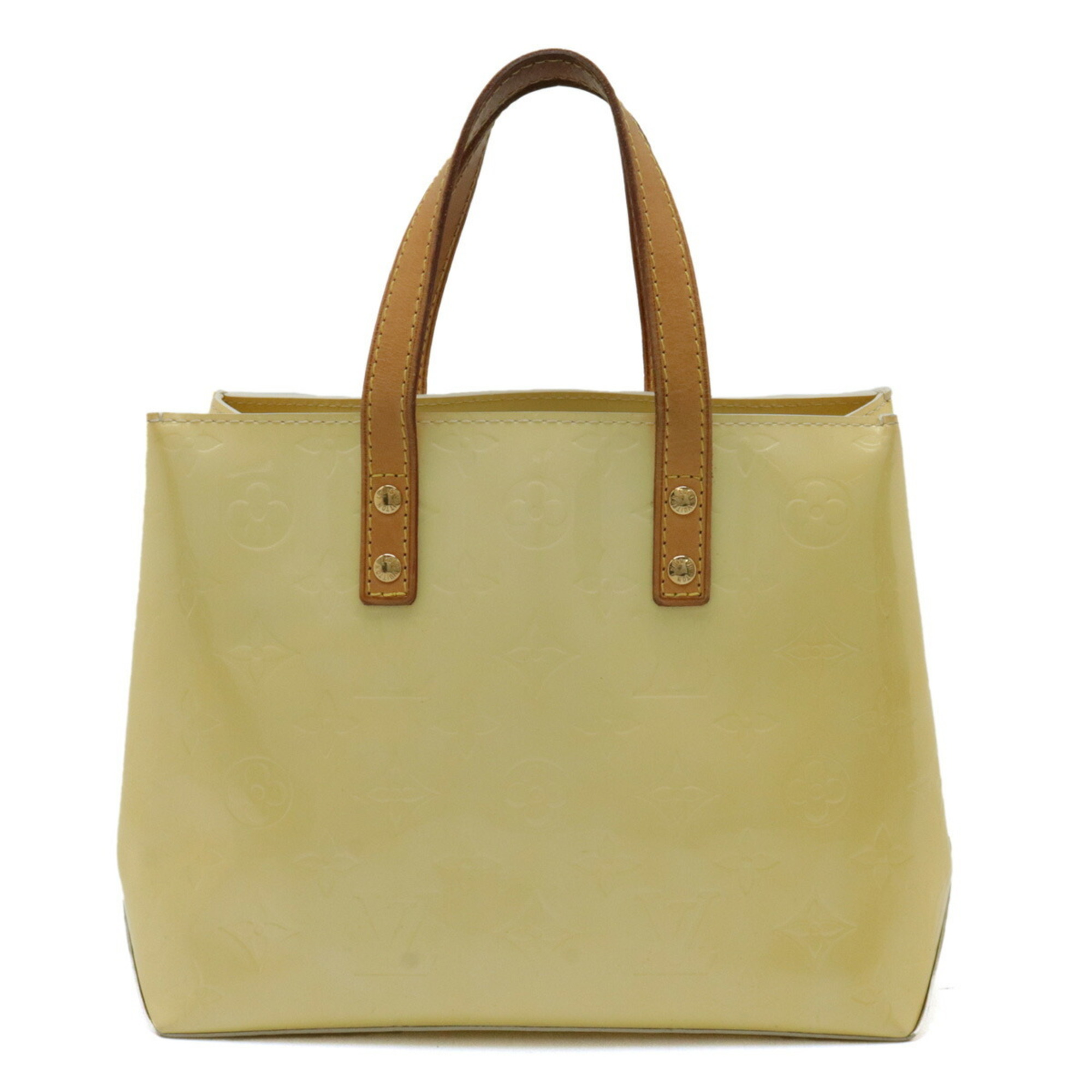 LOUIS VUITTON Louis Vuitton Monogram Vernis Reed PM Handbag Tote Bag Pearl Cream Yellow M91336