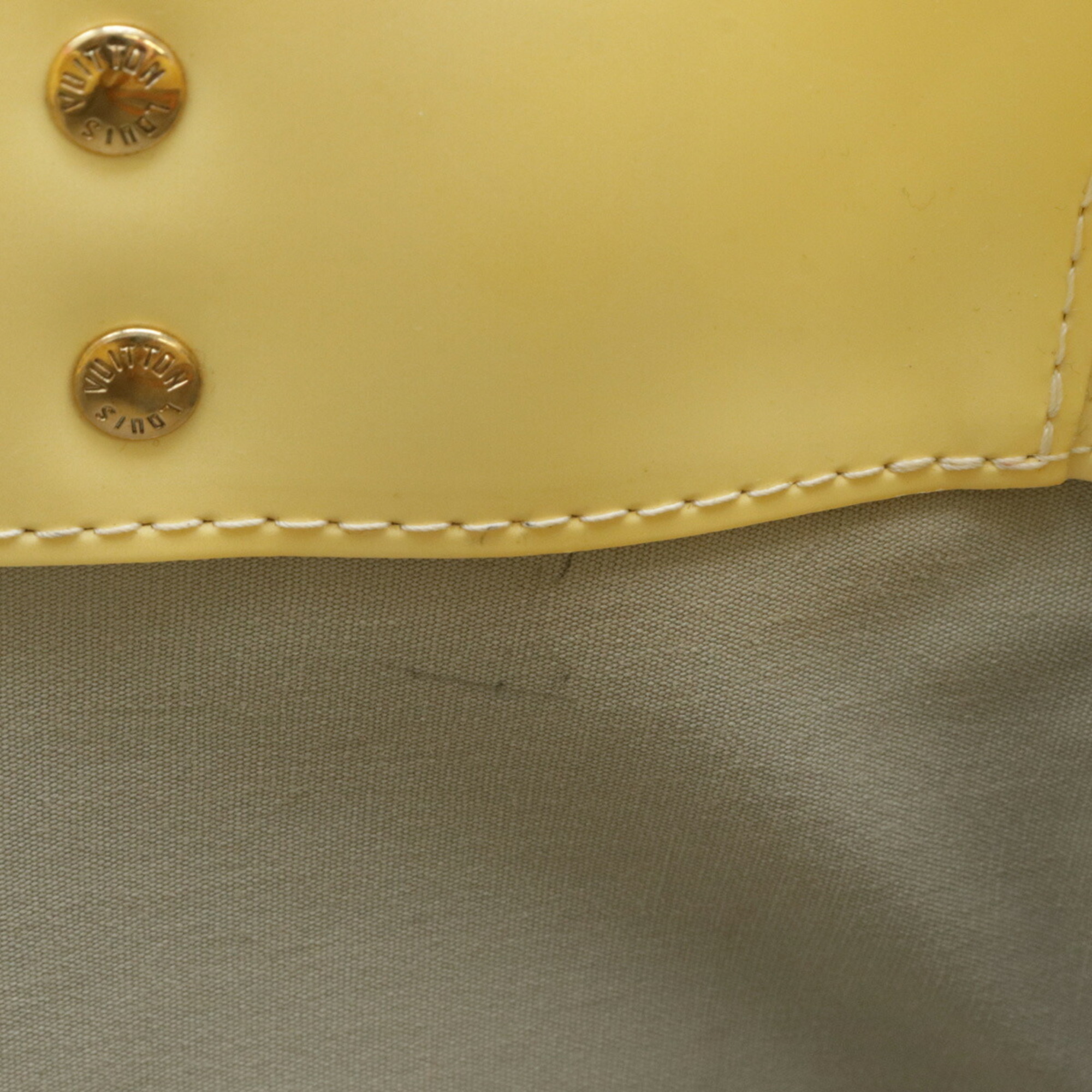 LOUIS VUITTON Louis Vuitton Monogram Vernis Reed PM Handbag Tote Bag Pearl Cream Yellow M91336