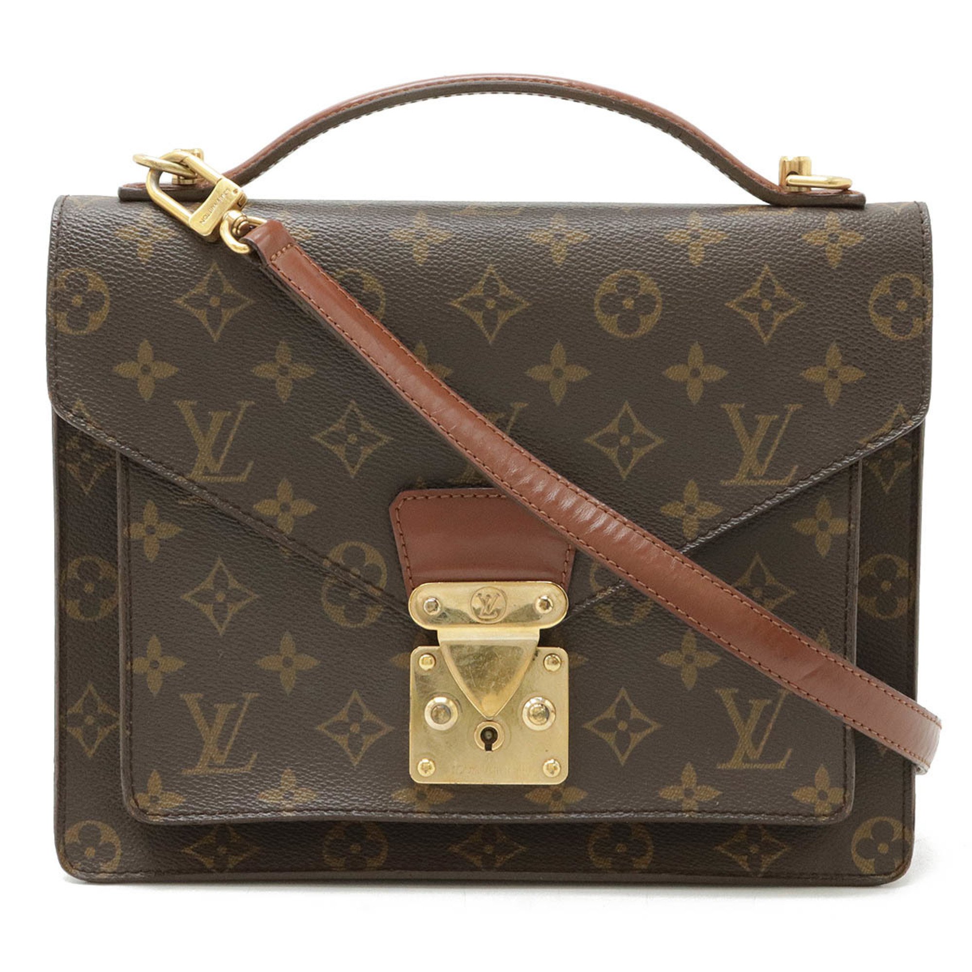 LOUIS VUITTON Louis Vuitton Monogram Montsouris 26 Second Bag Clutch Handbag Shoulder M51187