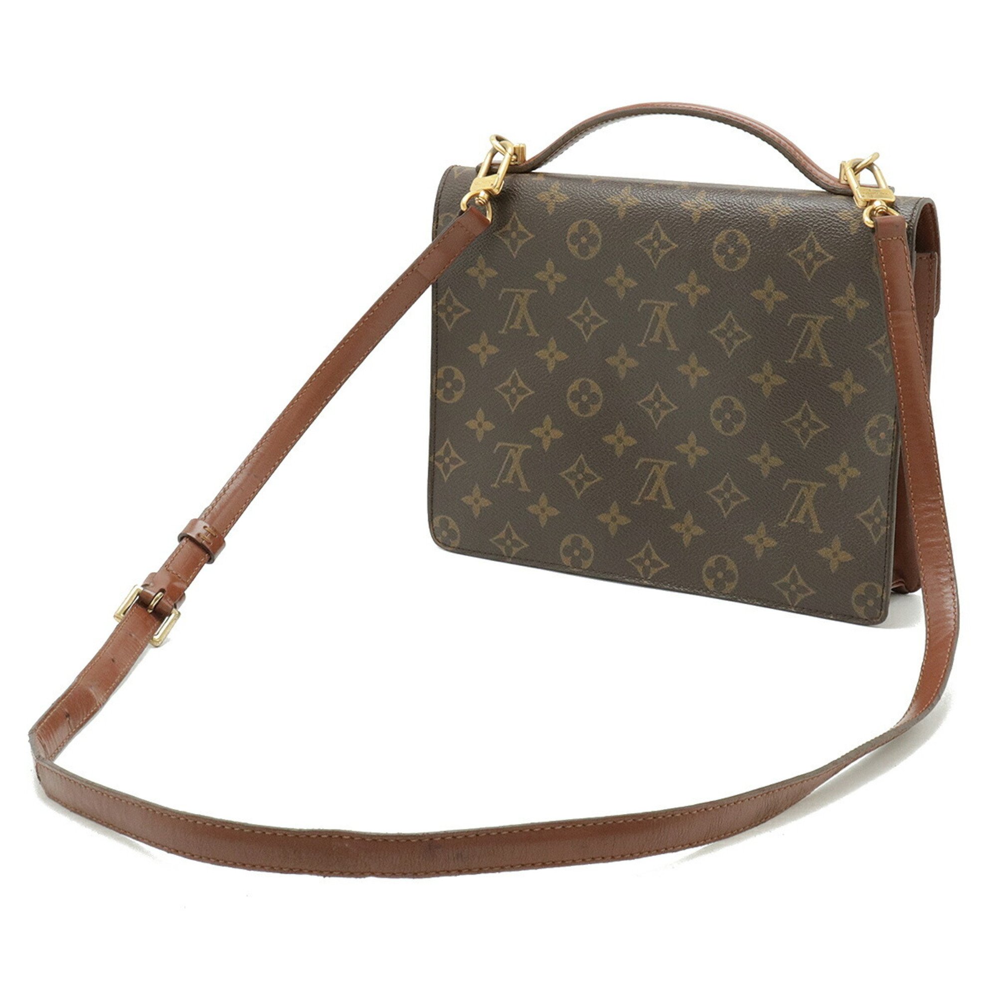 LOUIS VUITTON Louis Vuitton Monogram Montsouris 26 Second Bag Clutch Handbag Shoulder M51187