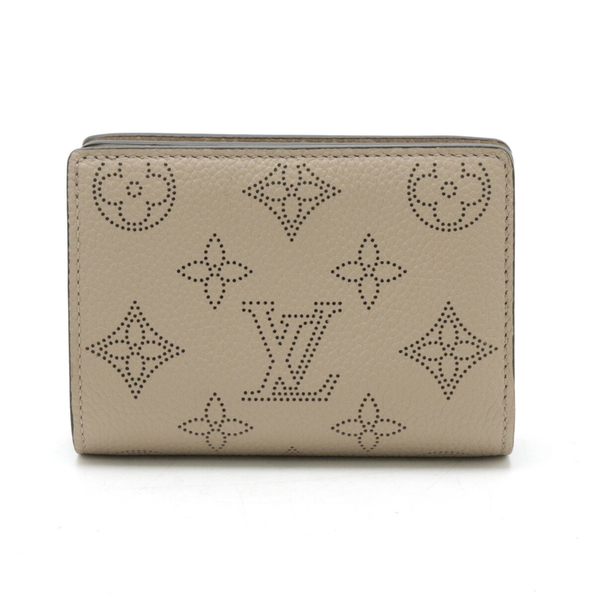 LOUIS VUITTON Louis Vuitton Monogram Mahina Portefeuille Q Bi-fold Compact Wallet Gale Greige M80817