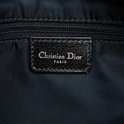 Christian Dior Dior Trotter Saddle Flight Line Shoulder Bag Indigo Blue Orange Canvas Women's